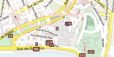 Stadtplan Nice Cathedral Nizza